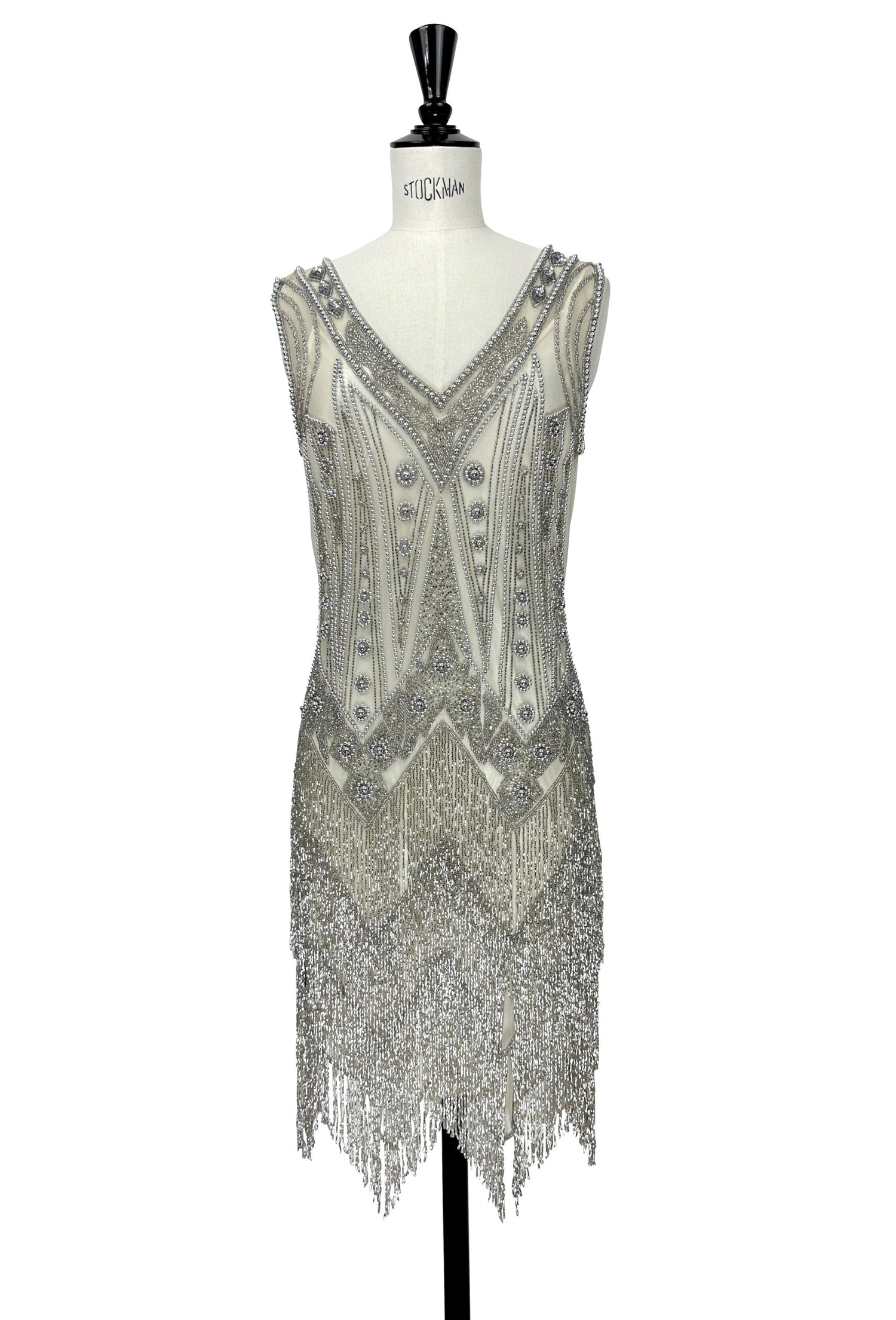 vintage 20s dress 1920s Spaghetti Straps Sequined Tassel Flapper The pointed empire waist tops a courtly seamed and paneled center that descends to a graceful banded drop waist Black 1920s dress inspired by