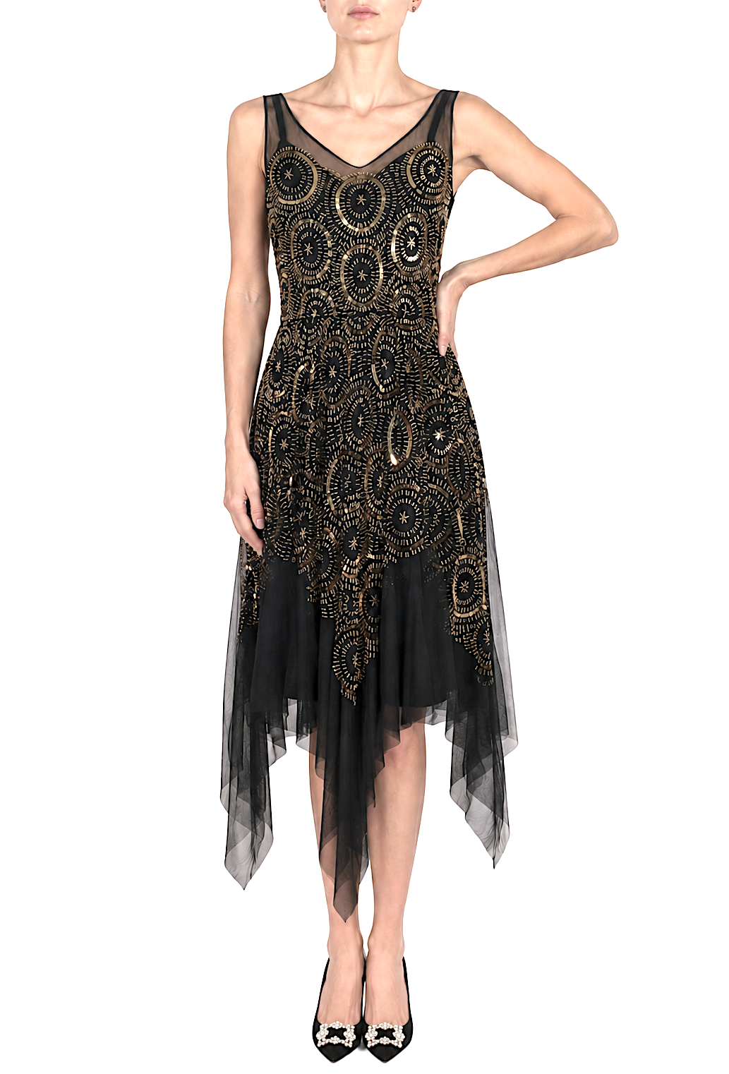 The Deco Dot Overlay - Black Gilt