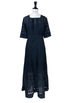 The Dorothea Edwardian Voile Dress - Jet Black The Deco Haus