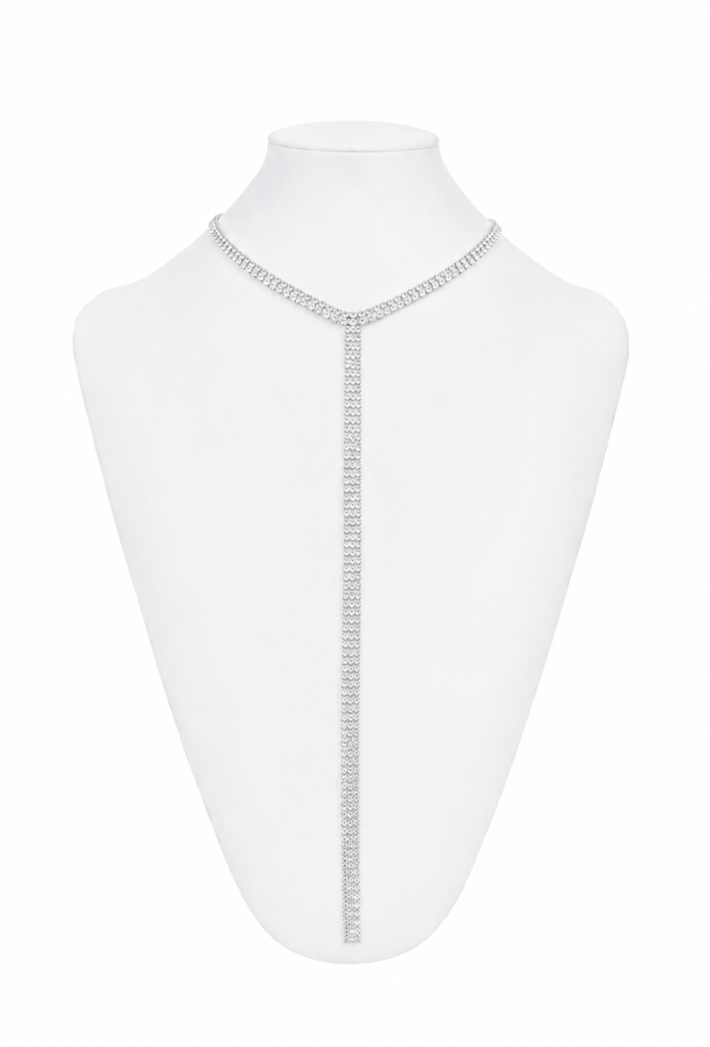 The Élan Crystal Tassel Choker – Palladium