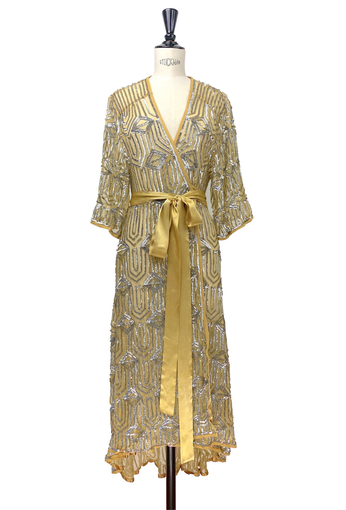 The Femme Fatale Wrap Dress - Antique Gilt