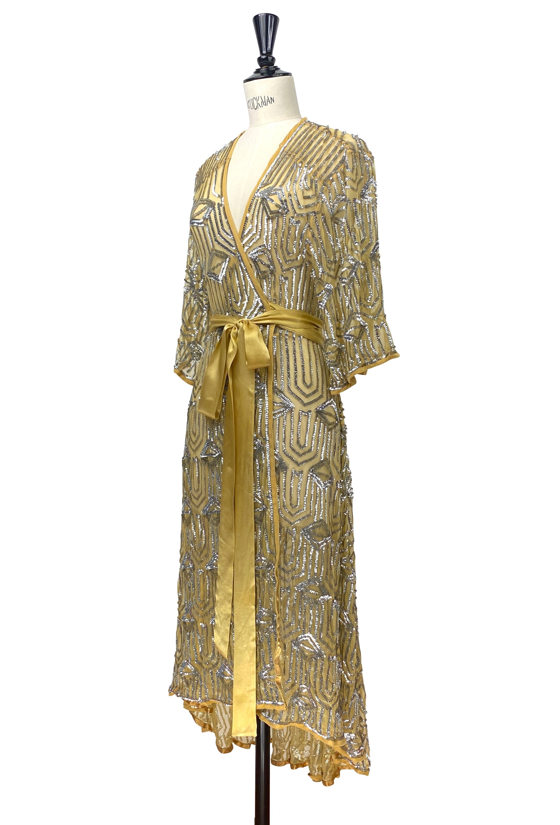 The Femme Fatale Wrap Dress - Antique Gilt