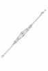 Georgian diamanté bracelet in palladium with floral crystal links