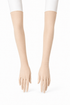 Champagne sheer opera gloves with long coverage to the wrist