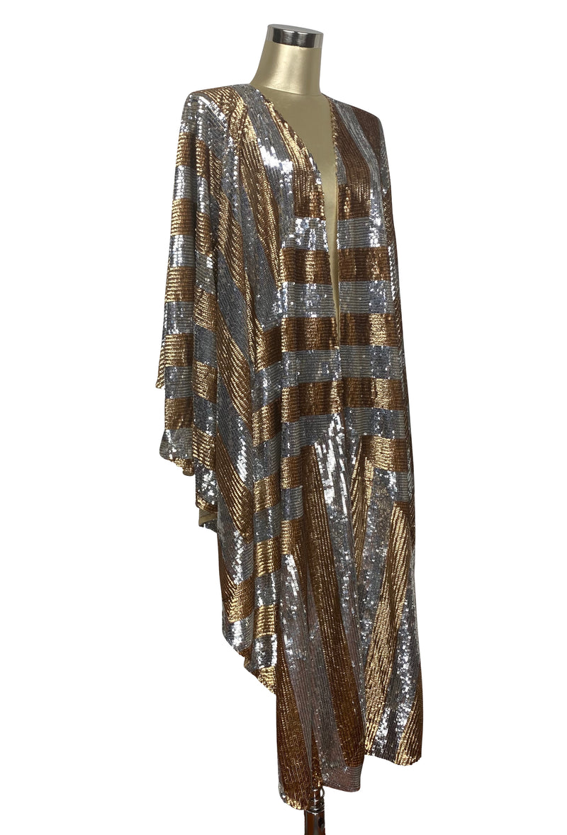 The Hollywood Chevron Luxe Sequin Vintage 1930's Evening Wrap