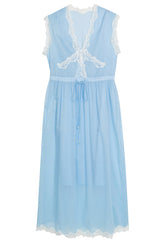 The Lisbeth Dressing Gown - Bluebell The Deco Haus.