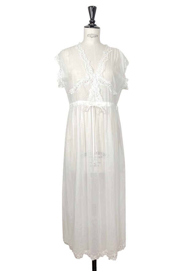 The Lisbeth Dressing Gown - Ethereal White