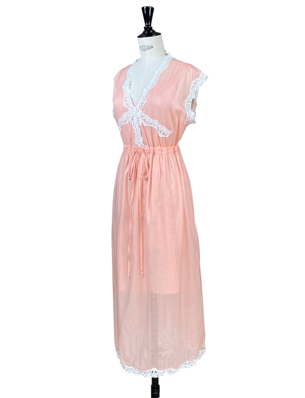 The Lisbeth Dressing Gown - Deco Coral