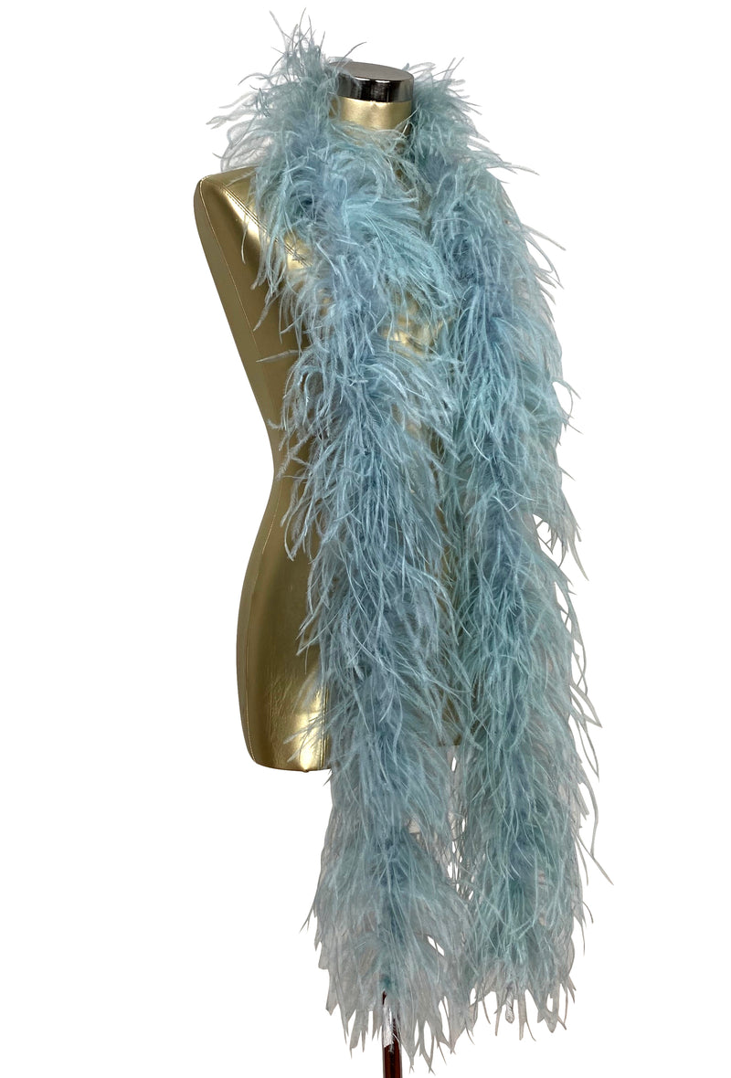 Ostrich Feather Boa for Sale Online 6 Ply / Black Lurex