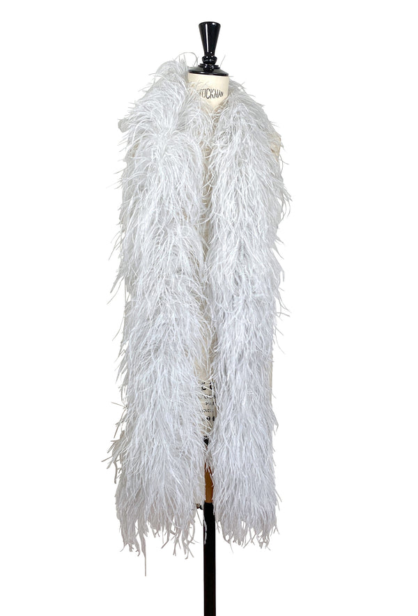 The Luxury Hollywood Ostrich Boa - Phantom Silver