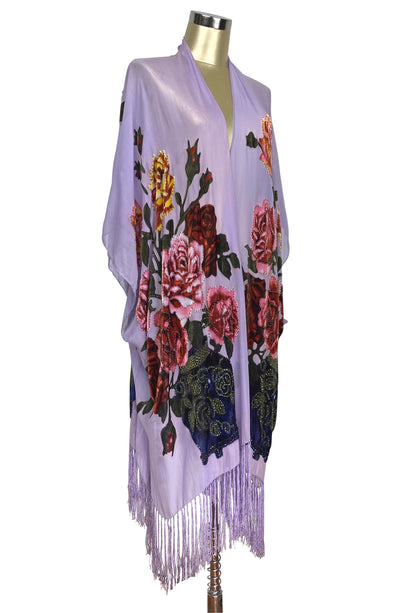 The Odette Silk Wrap – Lavender Bouquet