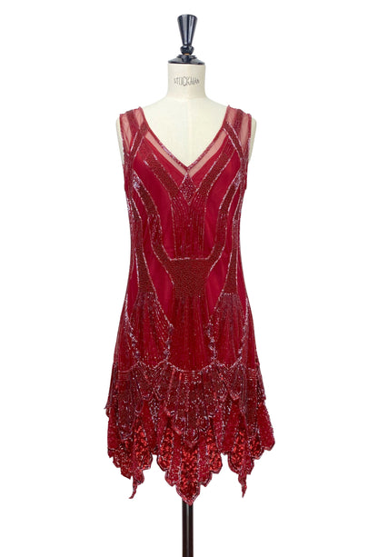 The Paris Deco Gown - Rouge Noir