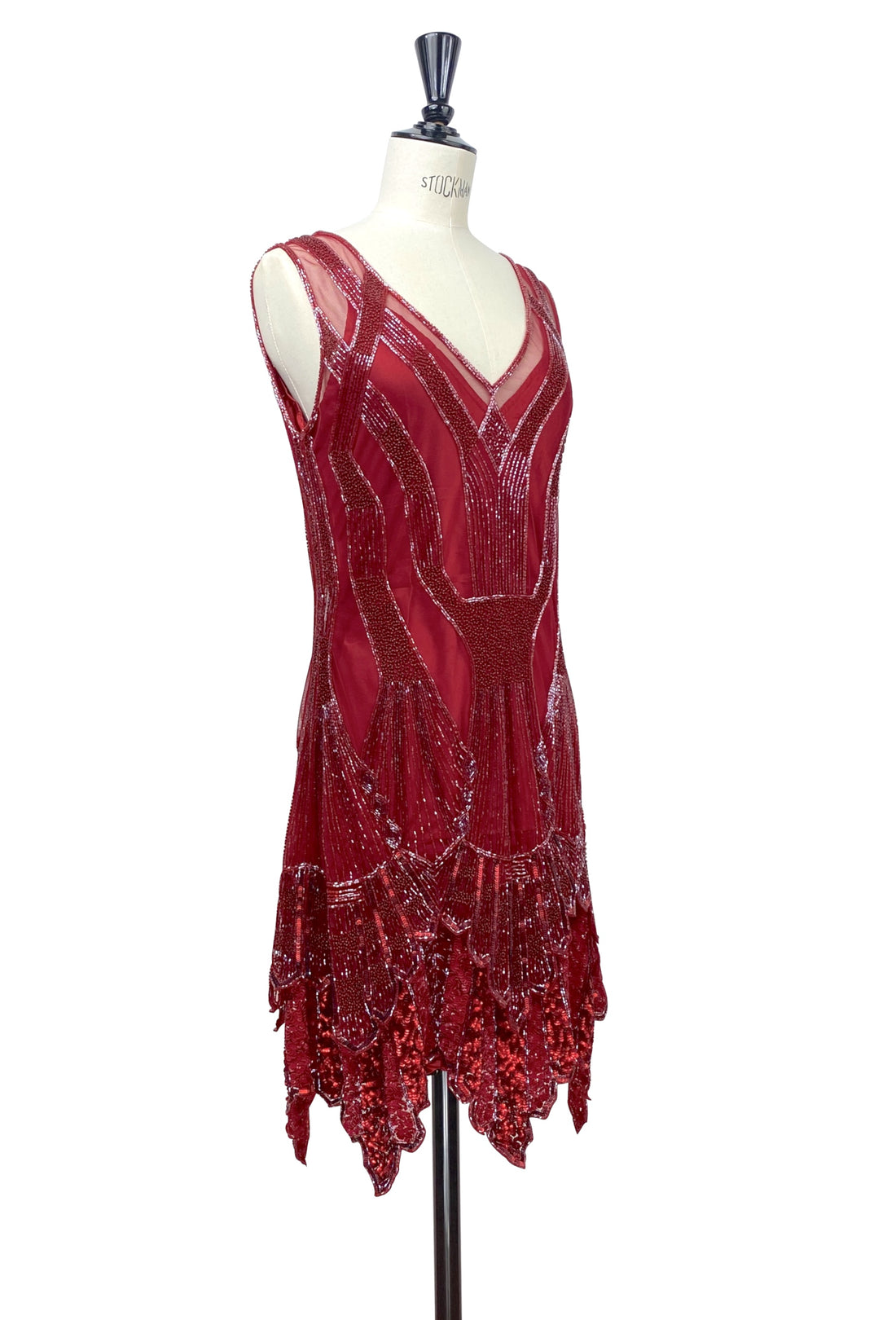 The Paris Deco Gown - Rouge Noir