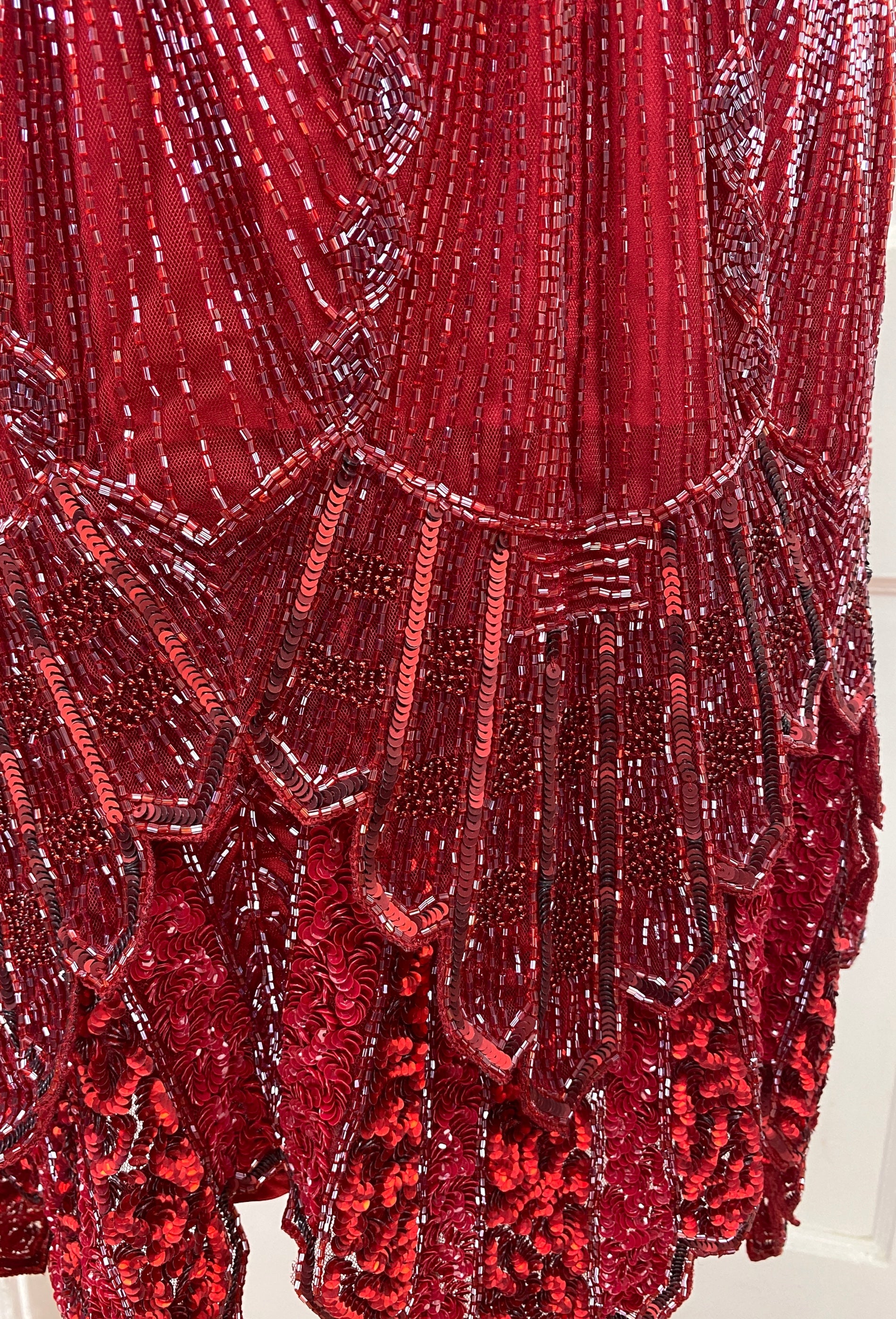The Paris Deco Gown - Rouge Noir