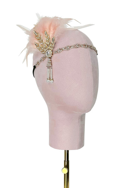 The Plume Headband – Champagne Blush