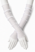 Light mesh gloves with ruffled cuffs and full fingers