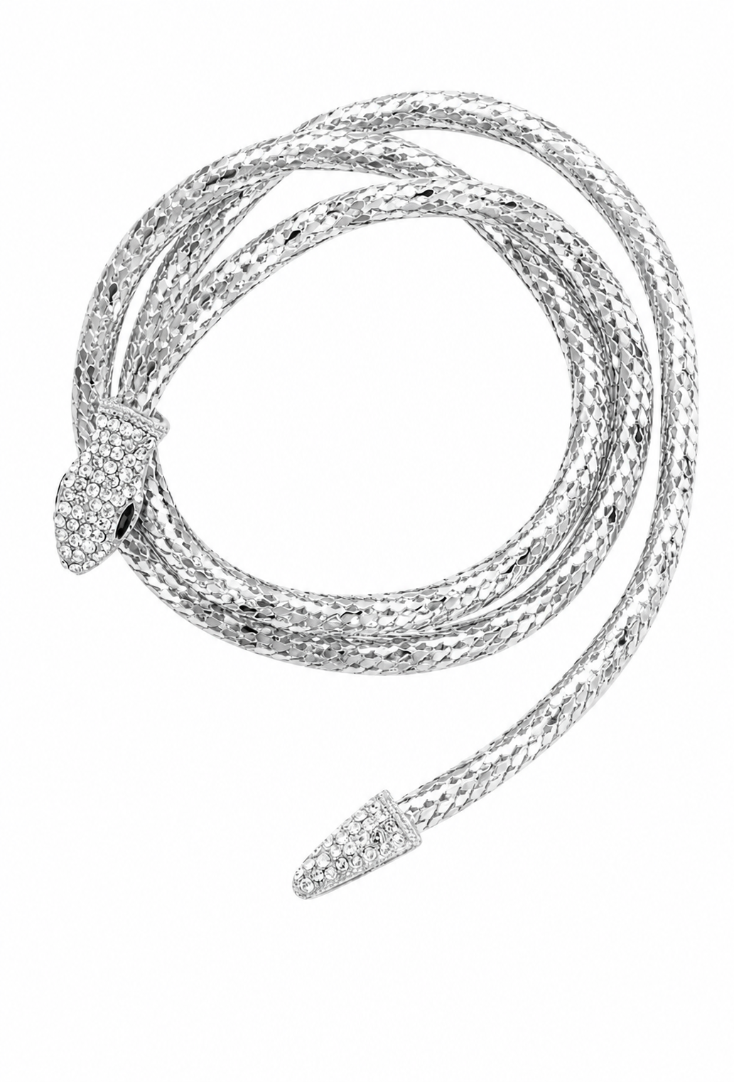The Theda Serpent Lariat Necklace – Palladium