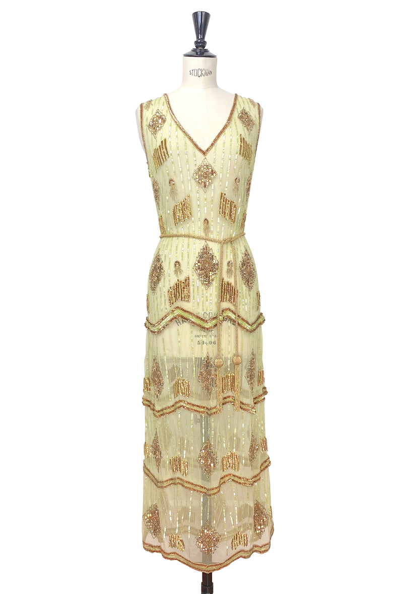 Art Deco Swank Gown – Absinthe Green