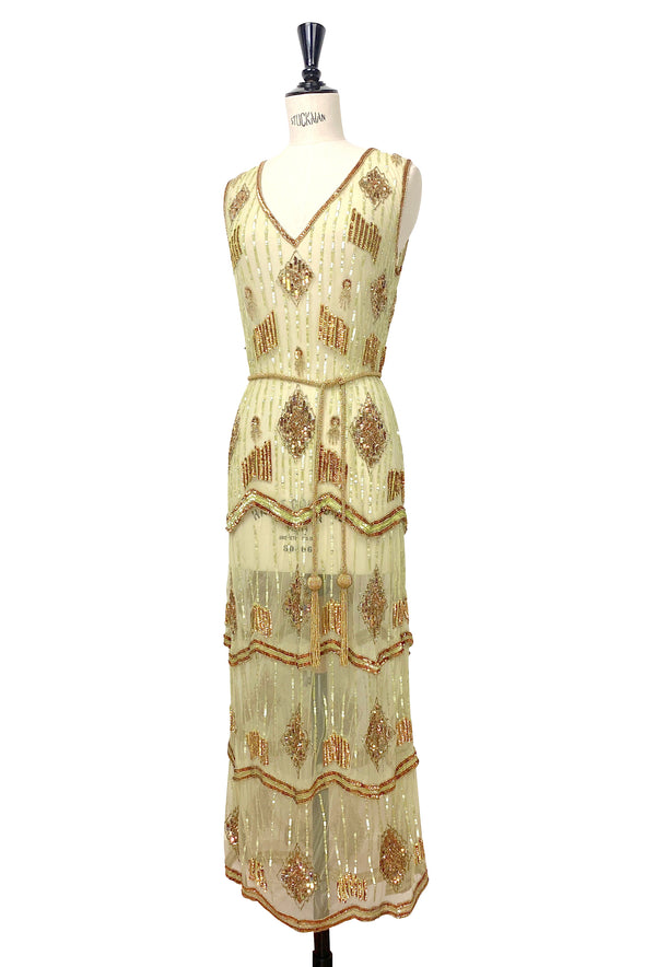 Art Deco Swank Gown – Absinthe Green