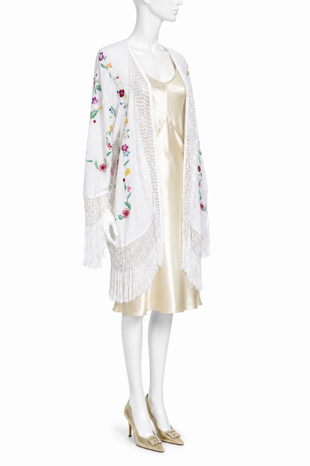 The Carmen Jacket – Ivory Embroidered Silk