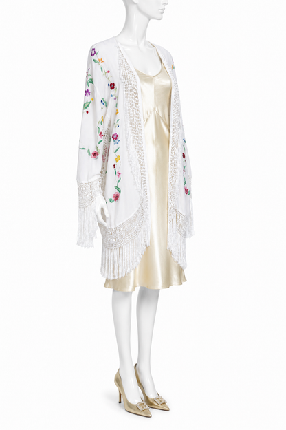 The Carmen Jacket – Ivory Embroidered Silk