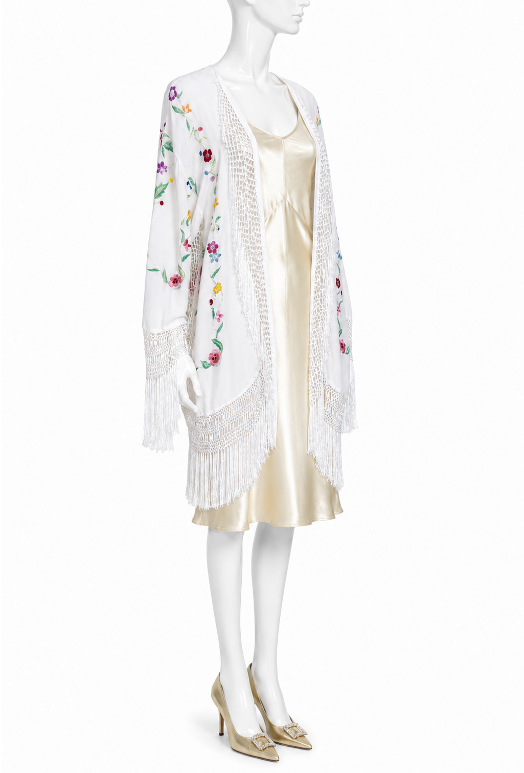 The Carmen Jacket – Ivory Embroidered Silk