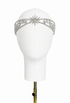 Palladium tiara with sparkling rhinestone crescent band and central star ornament