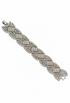Facet bracelet in palladium-tone braided crystal design