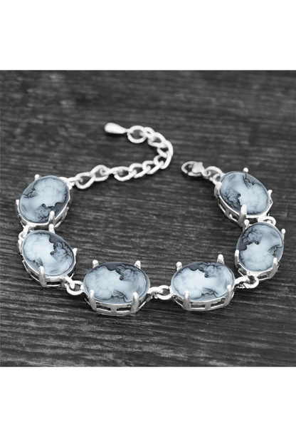 The Keepsake Cameo Bracelet - Victorian Blue