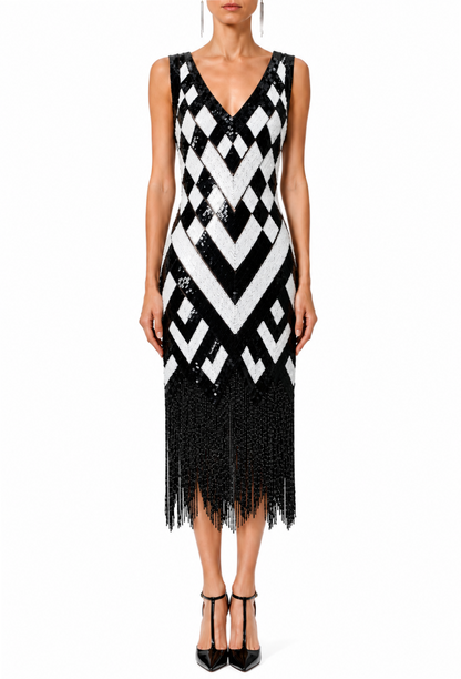 La Bande Gown – Noir Blanc