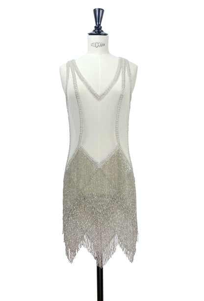 The Louise Brooks Gown - Silver Cloud