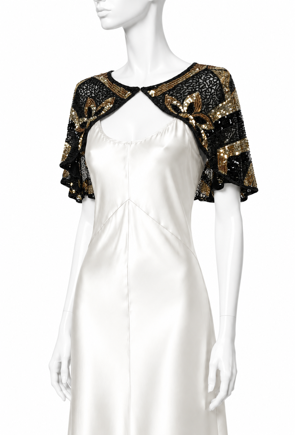 The Marquetry Capelet – Gilded Noir