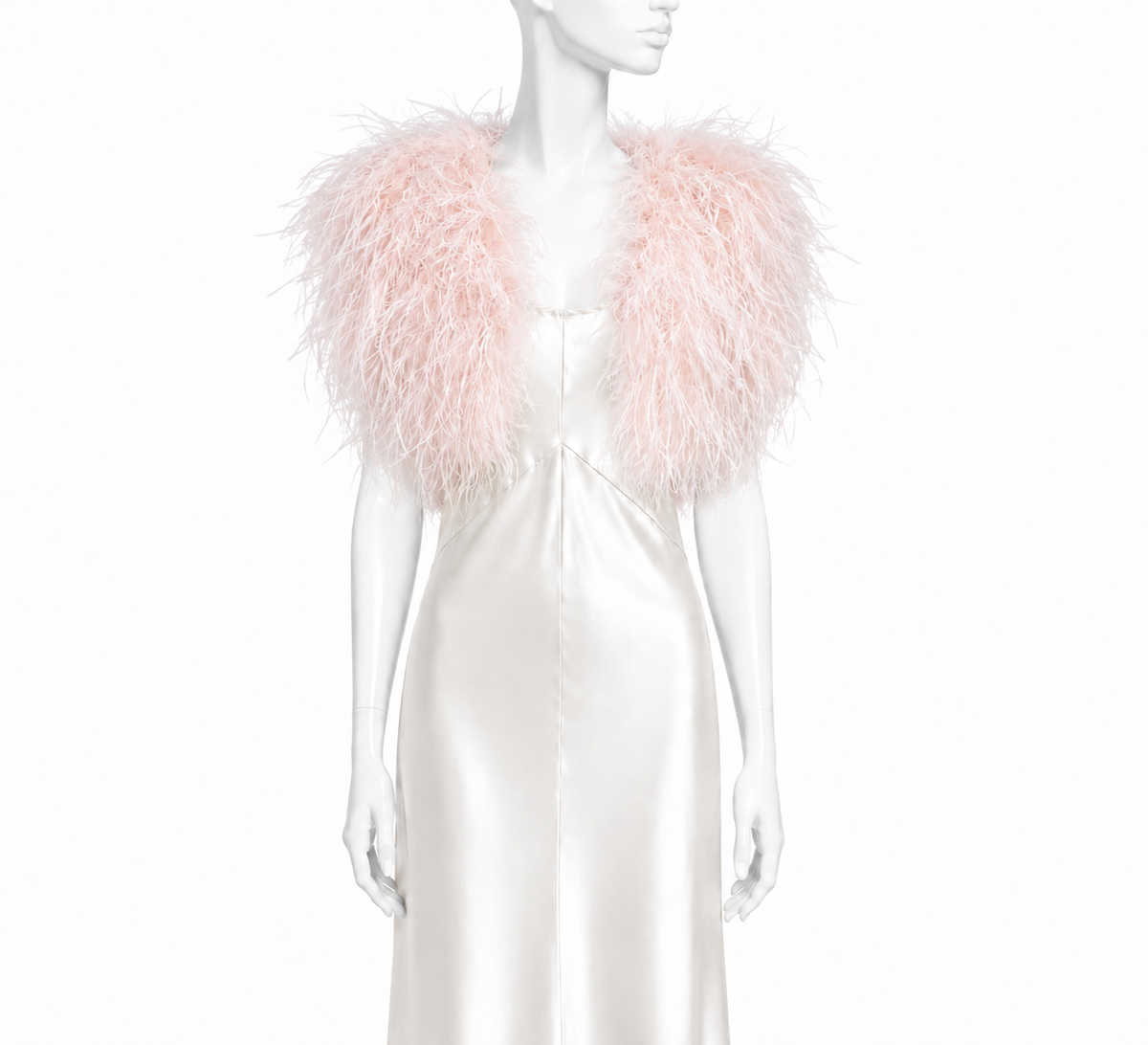The Plume Ostrich Bolero – Blush Rose