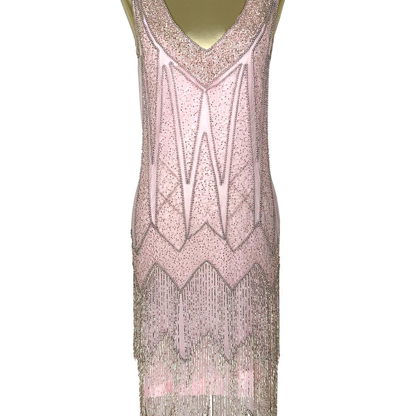 Buy Women's Vintage 1920s Fringed Gatsby Sequin Beaded Tassels Hem Flapper  Dress (M, Black) at Amazon.in