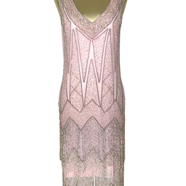 1920 s Flapper Fringe Gatsby Party Dress The Zenith Silver on Vint