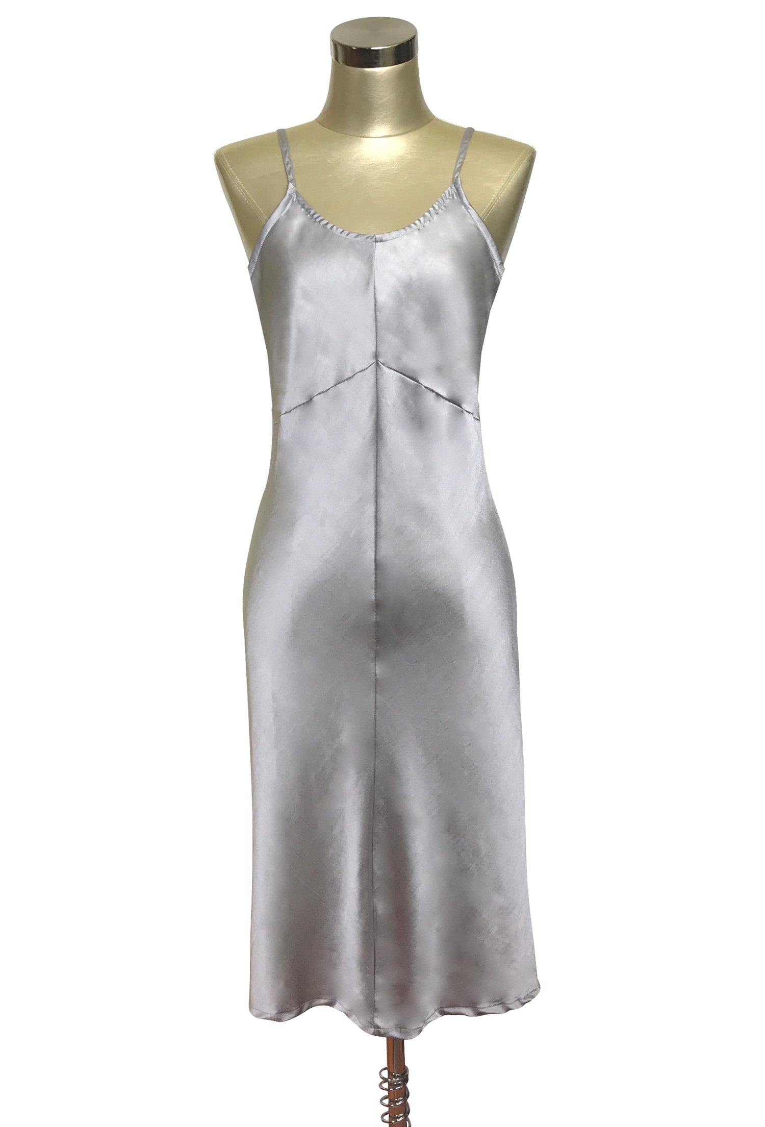 1930's Style Panel Bias Satin Slip Dress