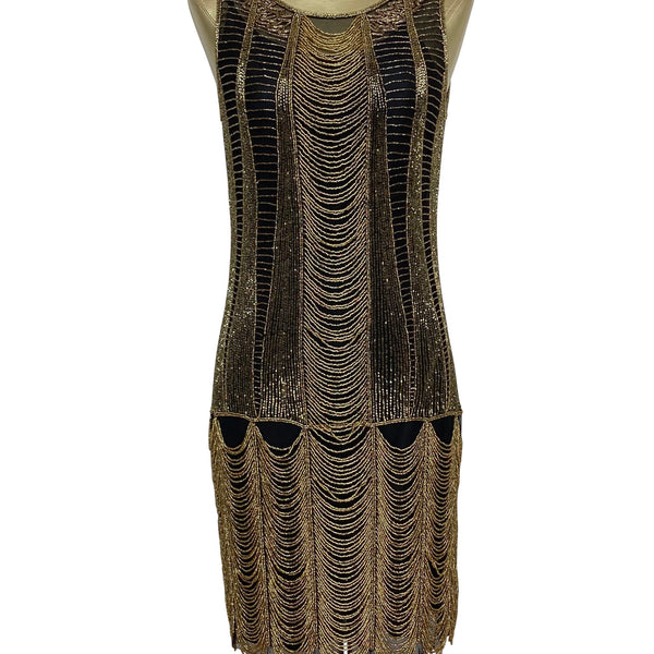 Art Deco Vintage Reproduction 1920's Gown - The Cosmopolitan - Black G Art Deco Vintage Reproduction 1920's Gown - The Cosmopolitan - Black G