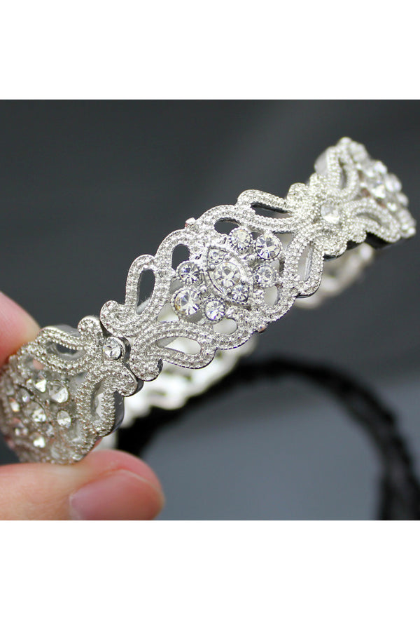 Gatsby Vintage 1920's Style Diamante Rhinestone Bracelet Vintage Crystal Bangle - The Deco Haus