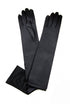 Vintage Style Satin Long Opera Evening Glove - Ebony Black - The Deco Haus