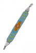 Deco Haus Special Edition Hand-Beaded Vintage Silver Bracelet - Sky Blue - The Deco Haus
