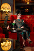Beaded 1920s Tabard Gatsby Gown - The Bijou - Tourmaline Jet - The Deco Haus