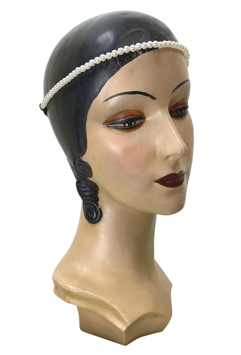 Diamante Vintage Style 1920's Flapper Headband - The Delphi Pearl