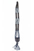 The Diamante Vintage Beaded 1920s Sautoir Necklace - Sterling Grey & Black - The Deco Haus
