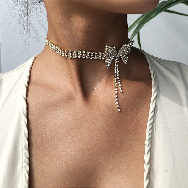 imperium kondom Bering strædet Gatsby Vintage 1920's Style Diamante Choker Necklace - The Deco Butter