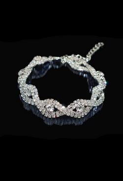 Gatsby Vintage 1920's Style Diamante Rhinestone Bracelet - The Deco Braid