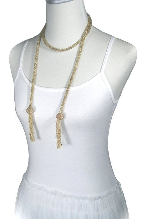The Gatsby Rope Flapper 1920's Belt Necklace - Gold - The Deco Haus