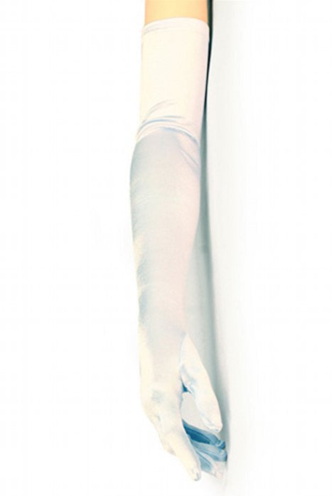 Vintage Style Satin Long Opera Evening Glove - Ivory The Deco Haus