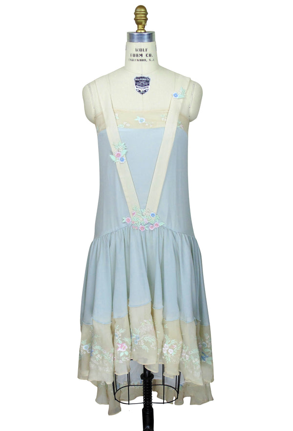 The Les Fleurs Vintage French 1920's Romance Chiffon Gown - The Deco Haus