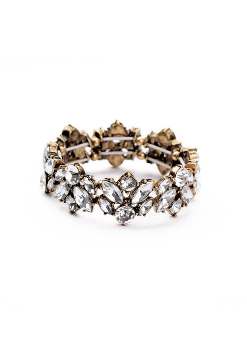 Luxe Vintage Hollywood Diamante Stretch Bracelet