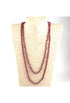 Luxe Faceted Czech Glass Crystal Beaded Ultra Long Flapper Necklace Red The Deco Haus